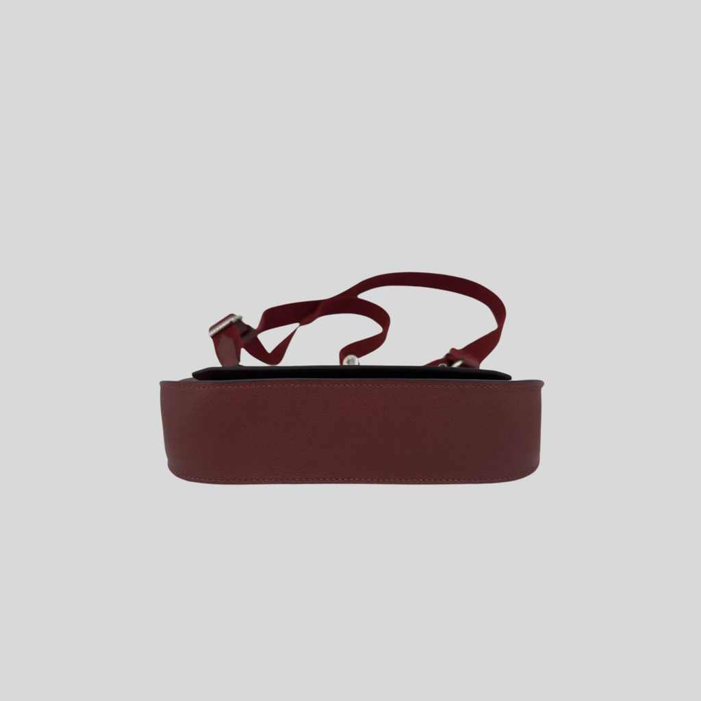 Hermès Mini Jypsière Rouge H Evercolor Palladium Hardware