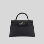 Hermès Mini Kelly Black Epsom Electrum Hardware