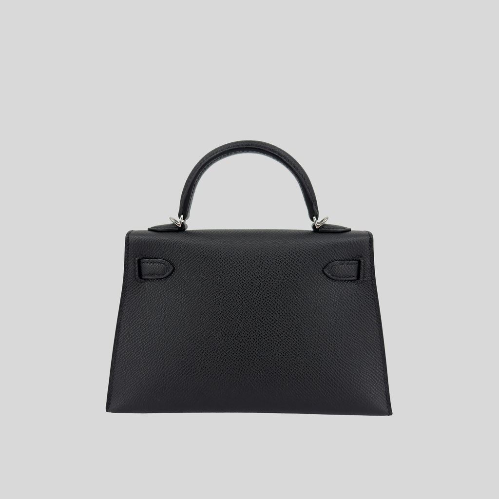 Hermès Mini Kelly Black Epsom Electrum Hardware
