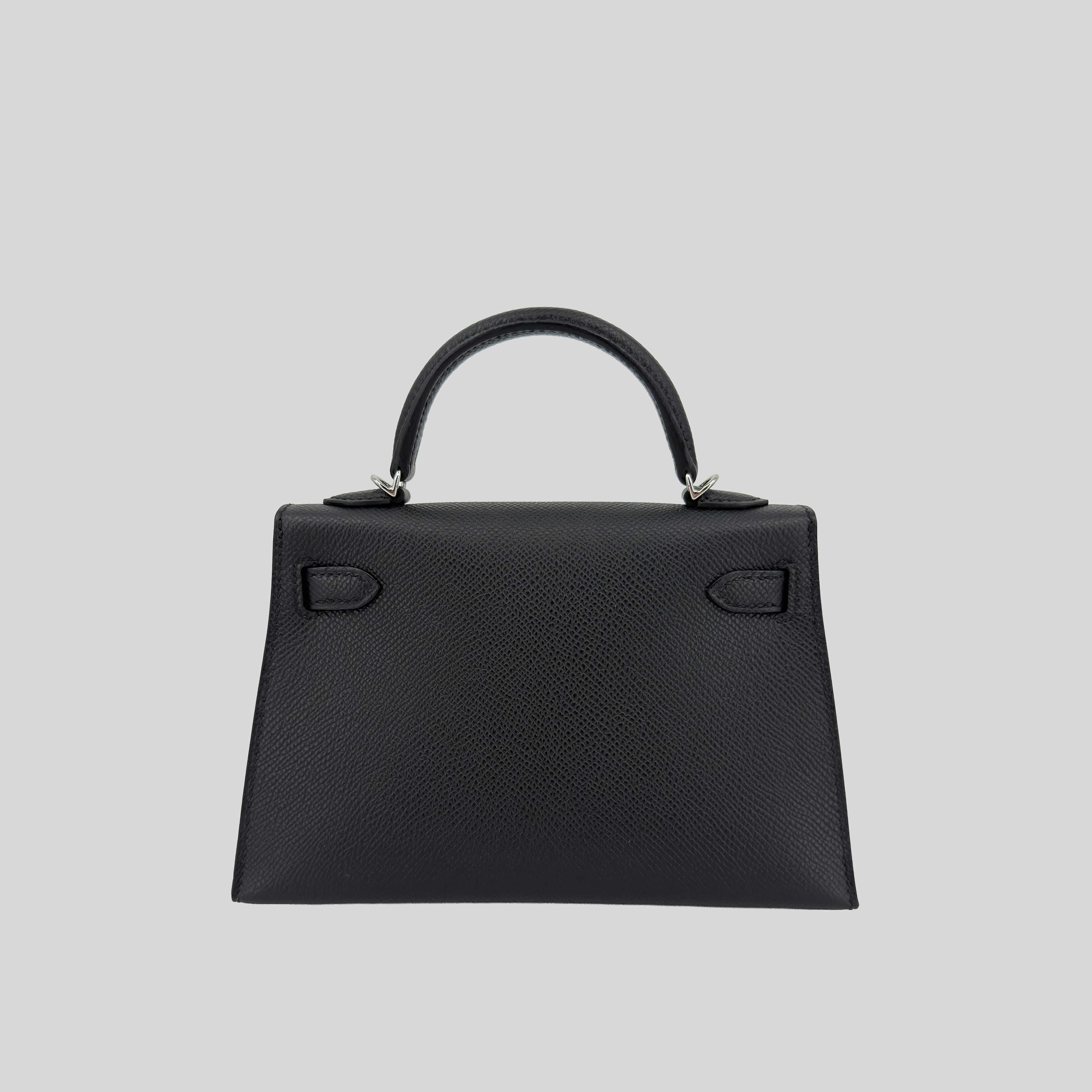 Hermès Mini Kelly Black Epsom Electrum Hardware