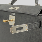 Hermès Mini Kelly Black Epsom Electrum Hardware