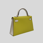 Hermès Mini Kelly Lime & Nata Chèvre Gold Hardware