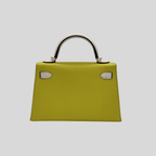 Hermès Mini Kelly Lime & Nata Chèvre Gold Hardware