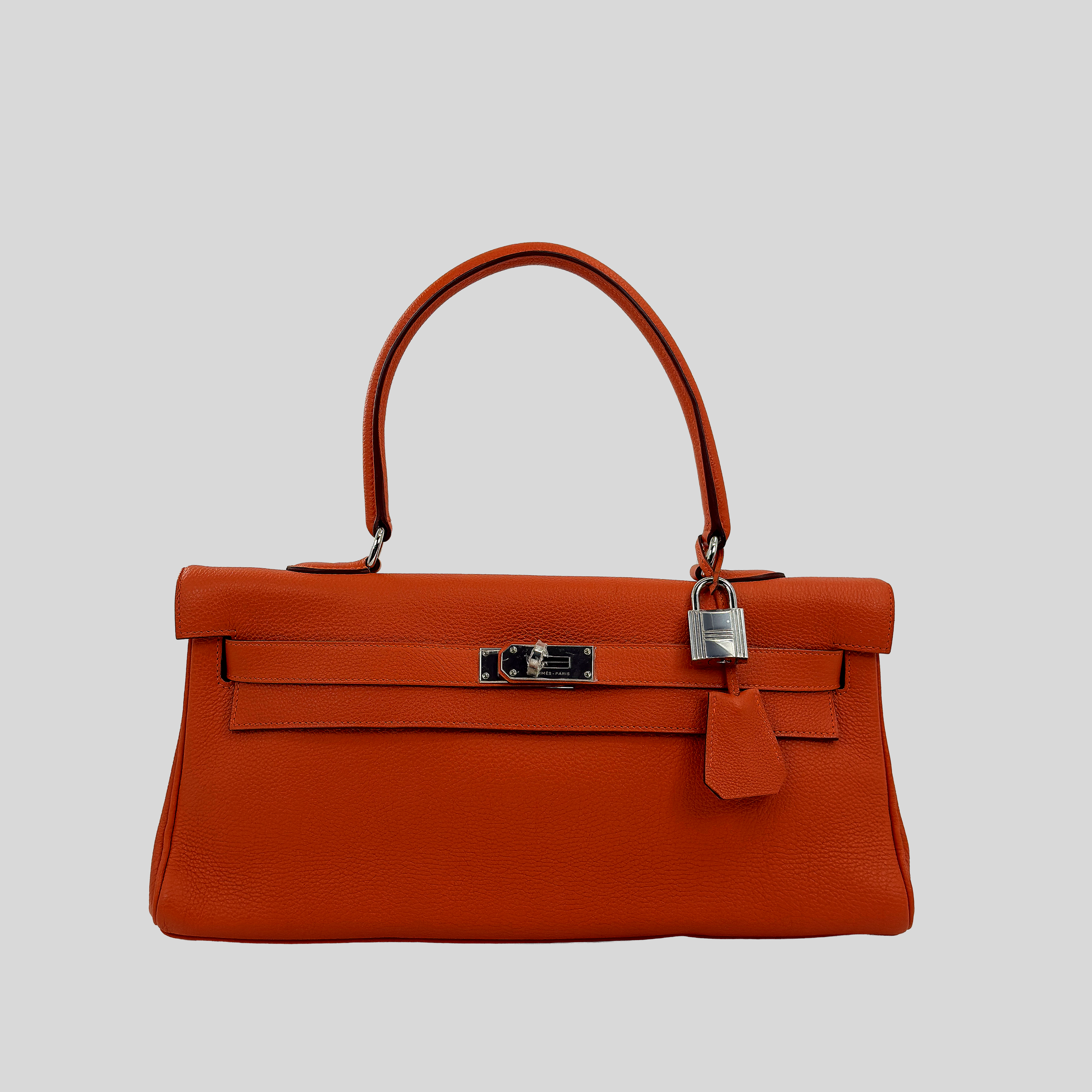 Hermès JPG Shoulder Kelly 42 Orange Togo Palladium Hardware
