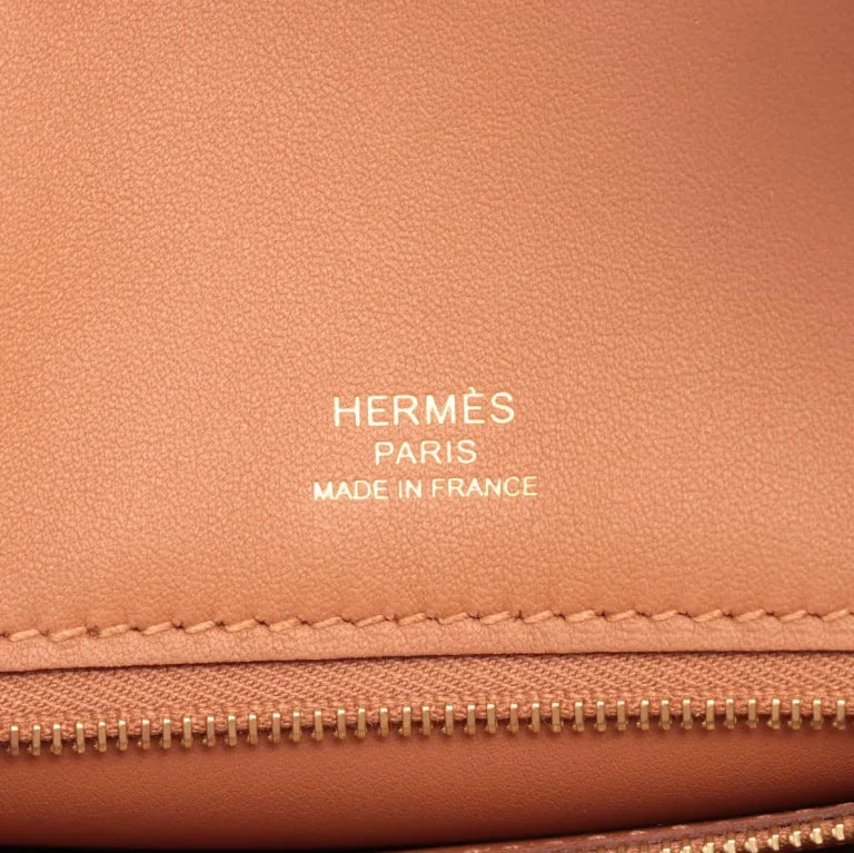 Hermès Birkin 25 Gold Grizzly Suede and Swift Leather Gold Hardware
