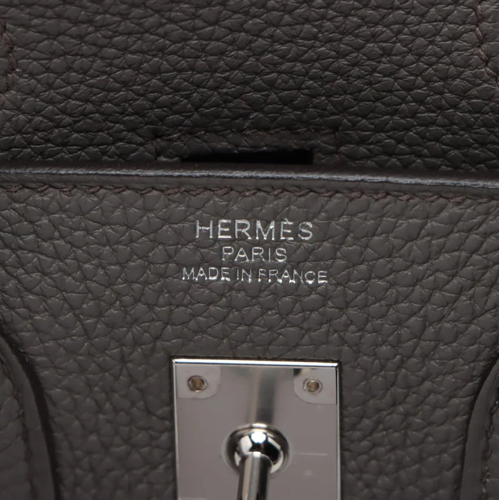 Hermès Birkin 25 Etain Togo Leather Palladium Hardware