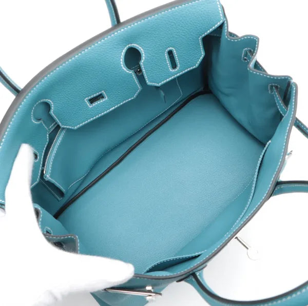 Hermès Birkin 30 Bleu Jean Togo Leather Palladium Hardware