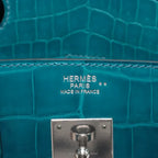 Hermès Birkin 30 Bleu Izmir Niloticus Crocodile Leather Palladium Hardware