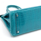 Hermès Birkin 30 Bleu Izmir Niloticus Crocodile Leather Palladium Hardware