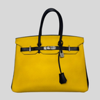 Randolph Goods | Hermès Birkin 35 HSS Black/Yellow Togo Leather Palladium Hardware