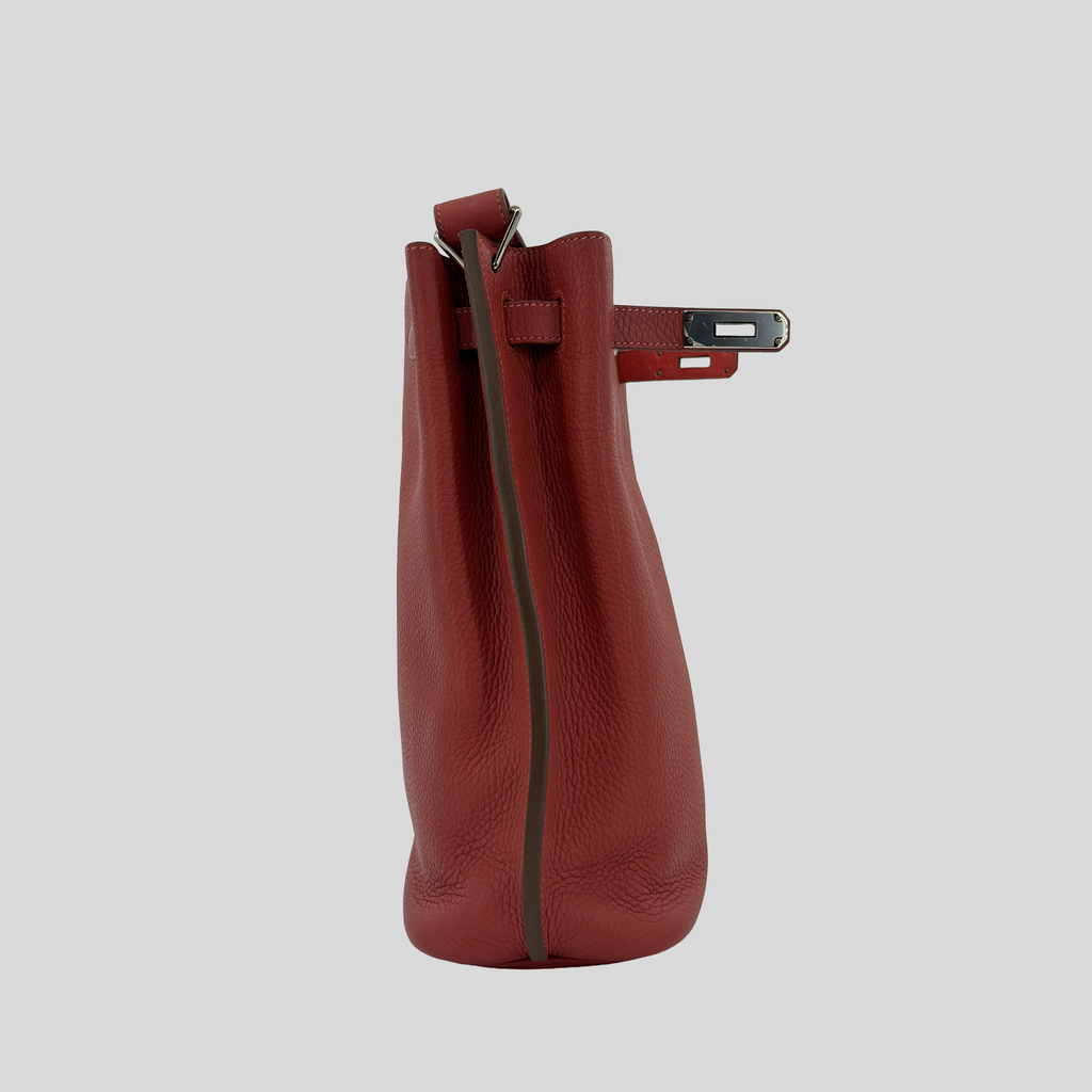 Hermès So Kelly 22 Sanguine / Capucine Togo Palladium Hardware