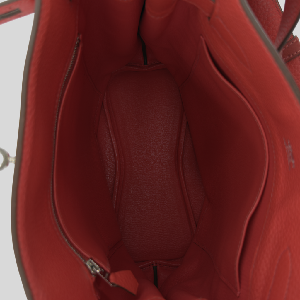 Hermès So Kelly 22 Sanguine / Capucine Togo Palladium Hardware