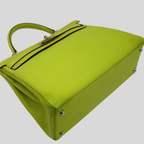 Hermès Kelly 35 Verso Candy Collection Kiwi / Vert Olive Epsom Palladium Hardware