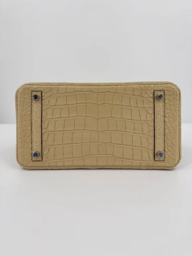 Hermès Birkin 30 Trench Matte Alligator Leather Palladium Hardware