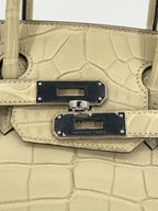 Hermès Birkin 30 Trench Matte Alligator Leather Palladium Hardware