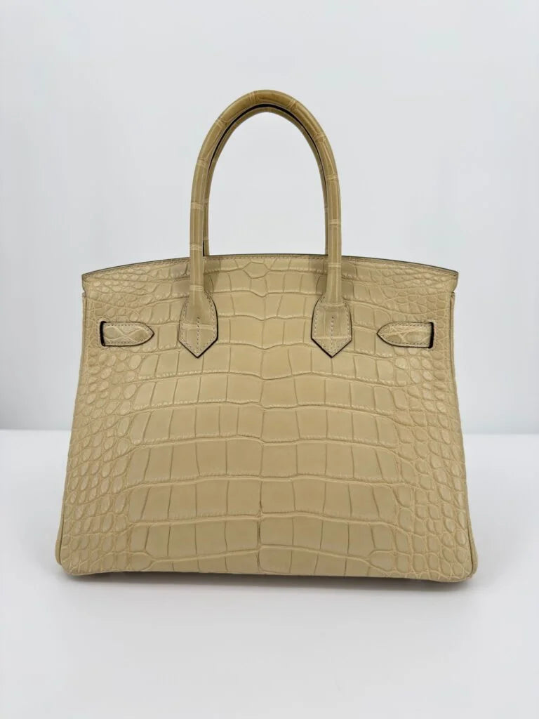Hermès Birkin 30 Trench Matte Alligator Leather Palladium Hardware