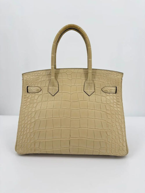 Hermès Birkin 30 Trench Matte Alligator Leather Palladium Hardware