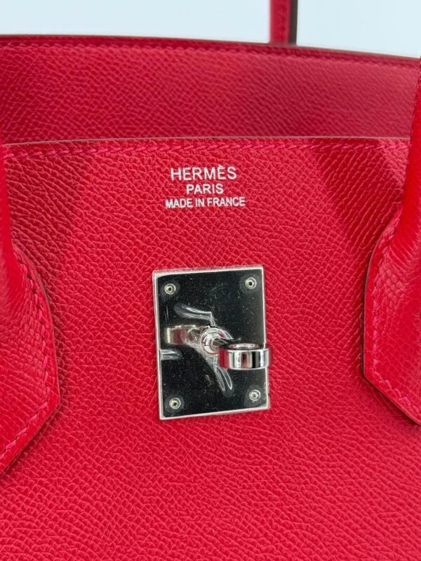 Hermès Birkin 35 Rouge Casaque Epsom Palladium Hardware