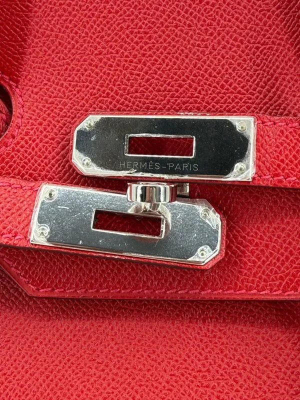 Hermès Birkin 35 Rouge Casaque Epsom Palladium Hardware