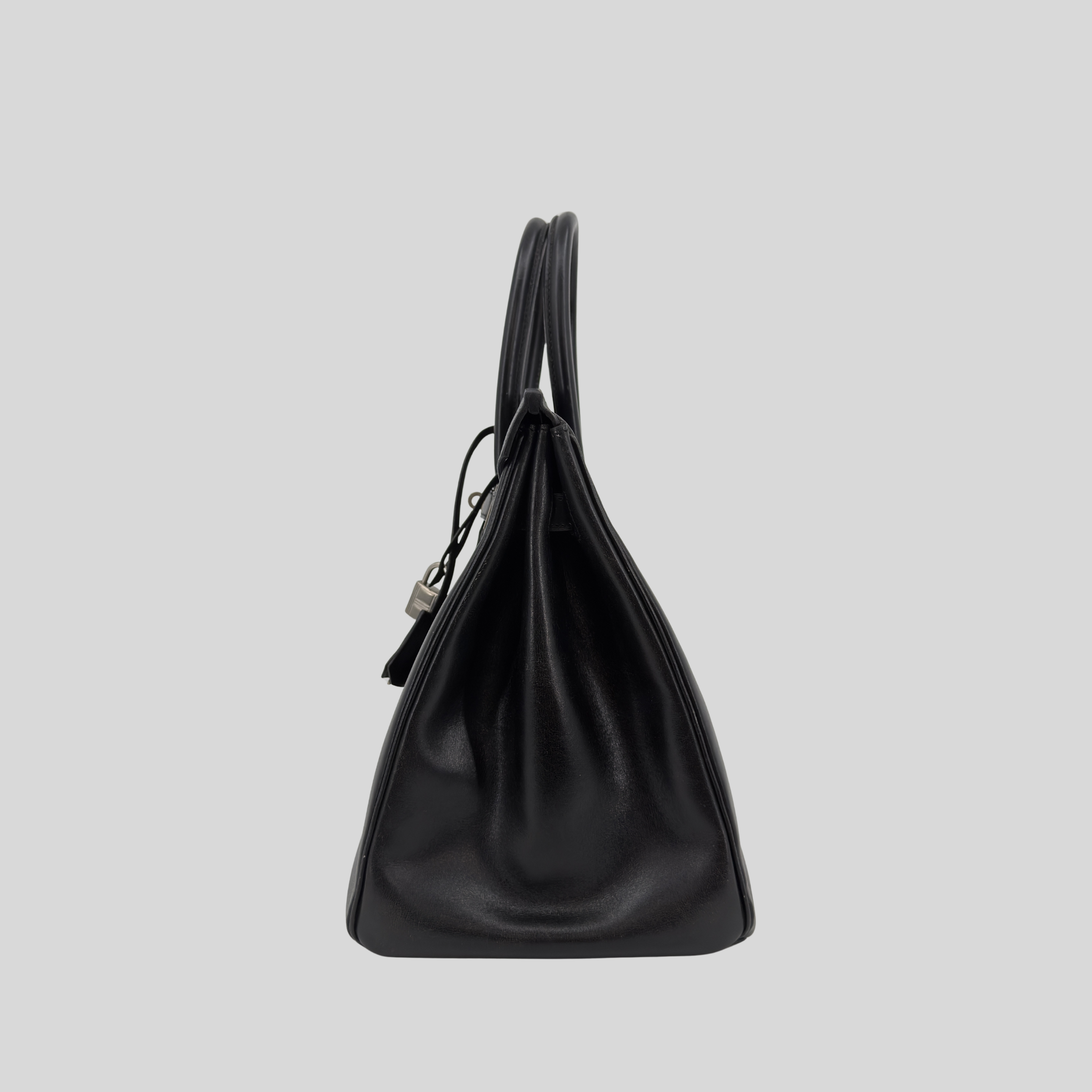 Birkin 35 Black Box Leather Brushed Palladium Hardware | Randolph Goods