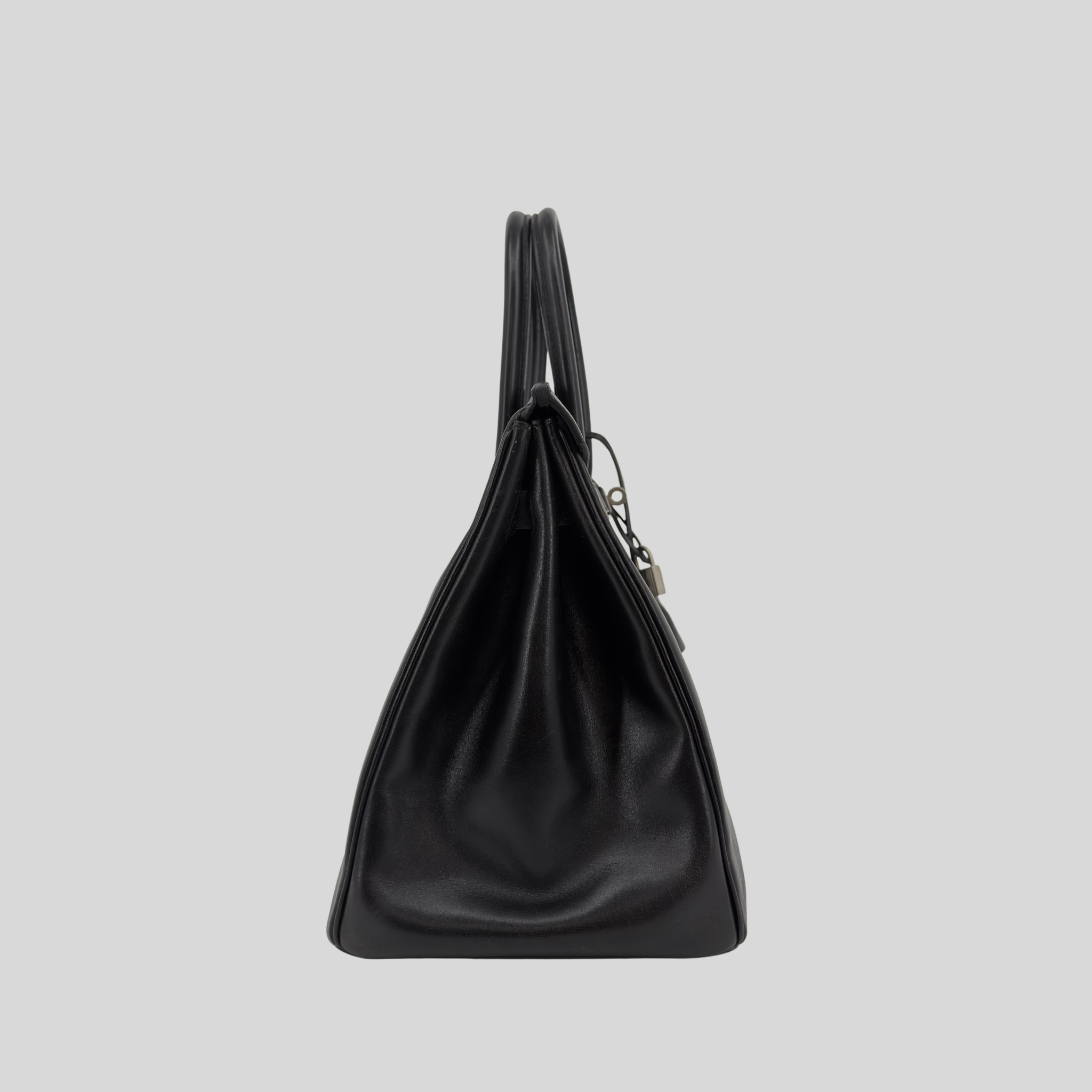 Birkin 35 Black Box Leather Brushed Palladium Hardware | Randolph Goods
