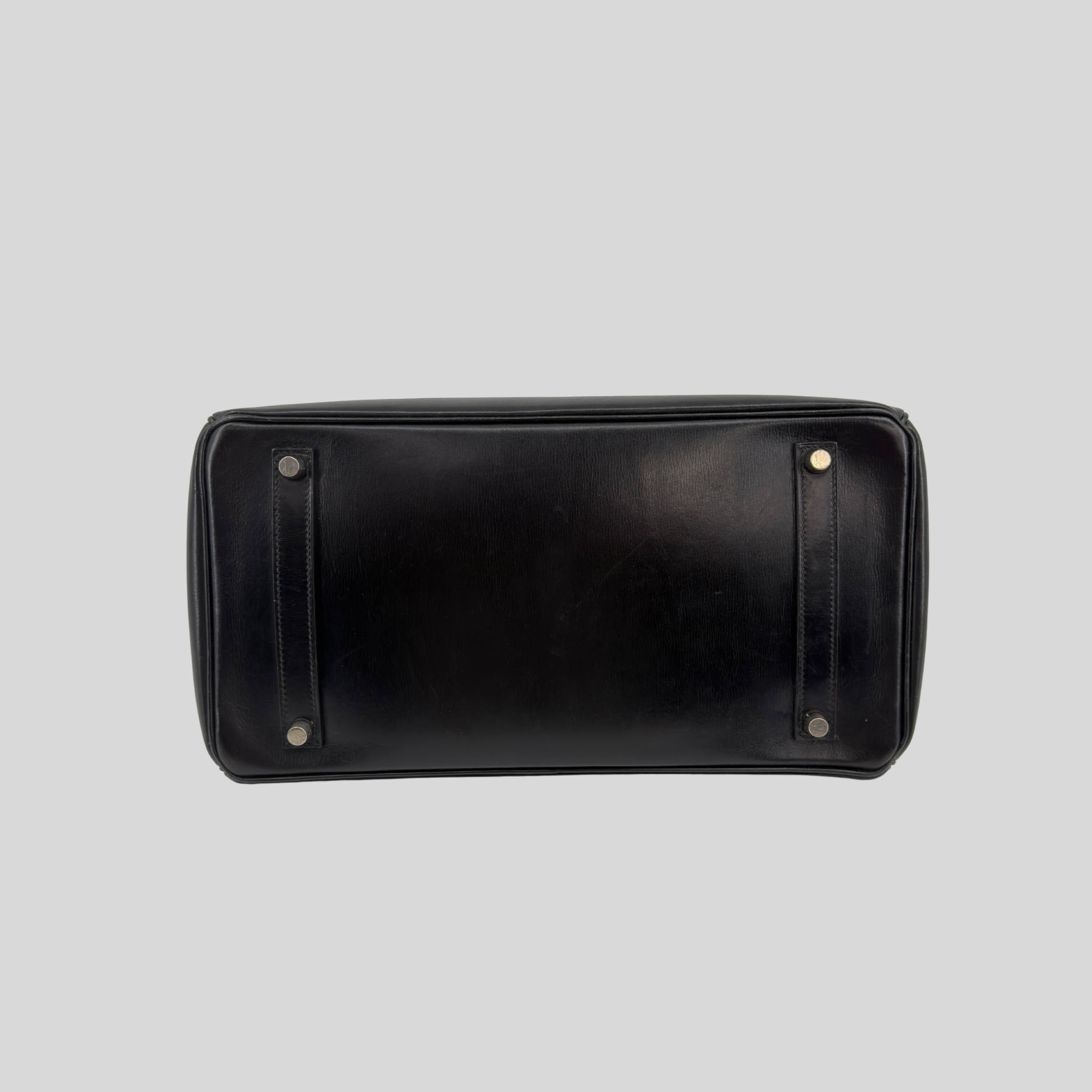 Birkin 35 Black Box Leather Brushed Palladium Hardware | Randolph Goods