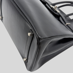 Birkin 35 Black Box Leather Brushed Palladium Hardware | Randolph Goods