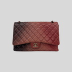Chanel Classic Flap Maxi Ombre Degradé Pink Burgundy Lambskin Silver Hardware | Randolph Goods