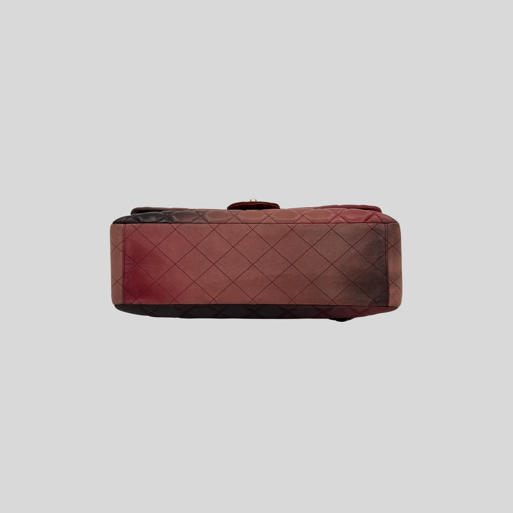 Chanel Classic Flap Maxi Ombre Degradé Pink Burgundy Lambskin Silver Hardware | Randolph Goods