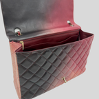 Chanel Classic Flap Maxi Ombre Degradé Pink Burgundy Lambskin Silver Hardware | Randolph Goods