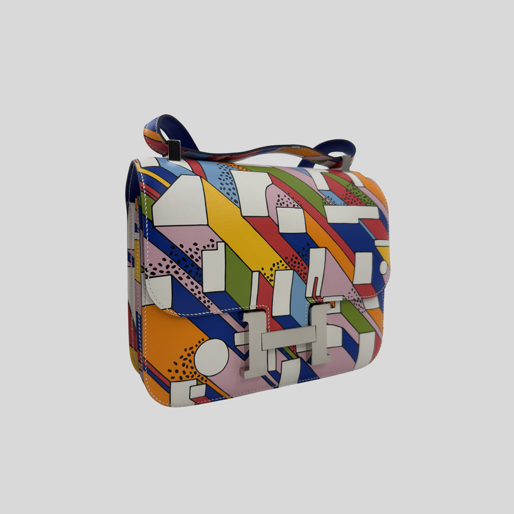 Hermès Constance 24 Limited Edition On A Summer Day Multicolor Swift Palladium Hardware