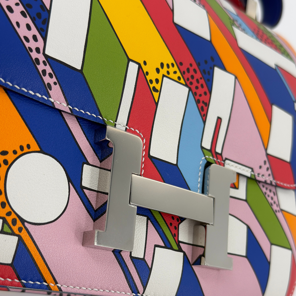 Hermès Constance 24 Limited Edition On A Summer Day Multicolor Swift Palladium Hardware