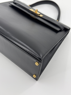 Hermès Kelly 32 Sellier Black Box Leather