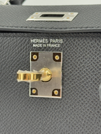 Hermès Mini Kelly Black Epsom Electrum Hardware