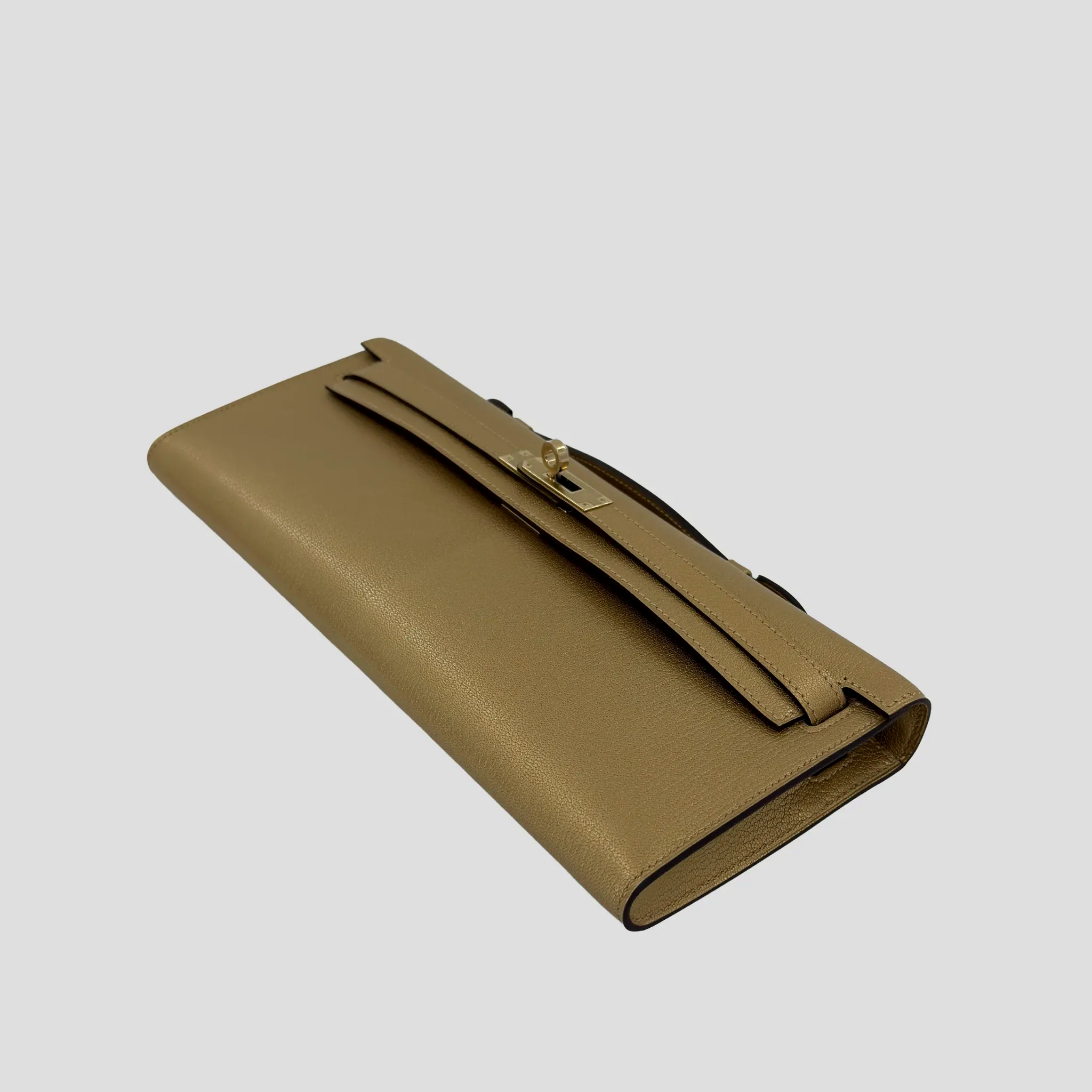 Hermès Kelly Cut Doré Chèvre Permabrass Hardware