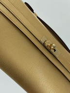 Hermès Kelly Cut Doré Chèvre Permabrass Hardware