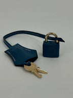 Kelly 32 Limited Edition Bleu de Galice Evercolor Leather and Ciel Veau Grizzly Suede  Permabrass Hardware