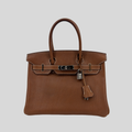Hermès Birkin 30 Fauve Barenia Faubourg Palladium Hardware