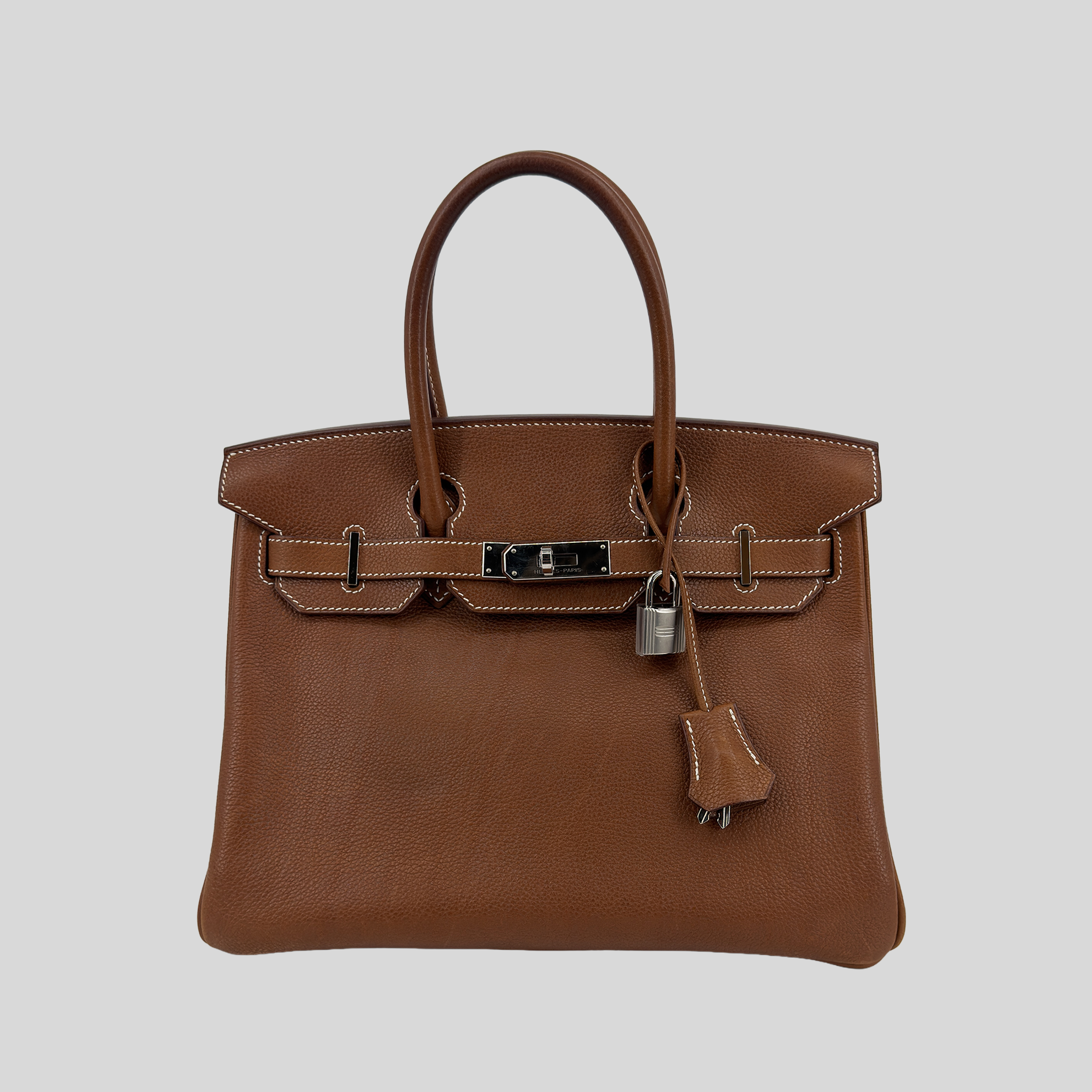 Hermès Birkin 30 Fauve Barenia Faubourg Palladium Hardware