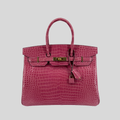 Hermès Birkin 35 Fuchsia Porosus Crocodile Gold Hardware