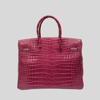 Hermès Birkin 35 Fuchsia Porosus Crocodile Gold Hardware