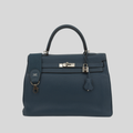 Randolph Goods | Hermès Kelly 35 Bleu Colvert Clemence Palladium Hardware