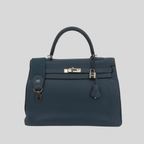 Randolph Goods | Hermès Kelly 35 Bleu Colvert Clemence Palladium Hardware