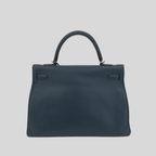 Randolph Goods | Hermès Kelly 35 Bleu Colvert Clemence Palladium Hardware