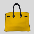 Randolph Goods | Hermès Birkin 35 HSS Black/Yellow Togo Leather Palladium Hardware