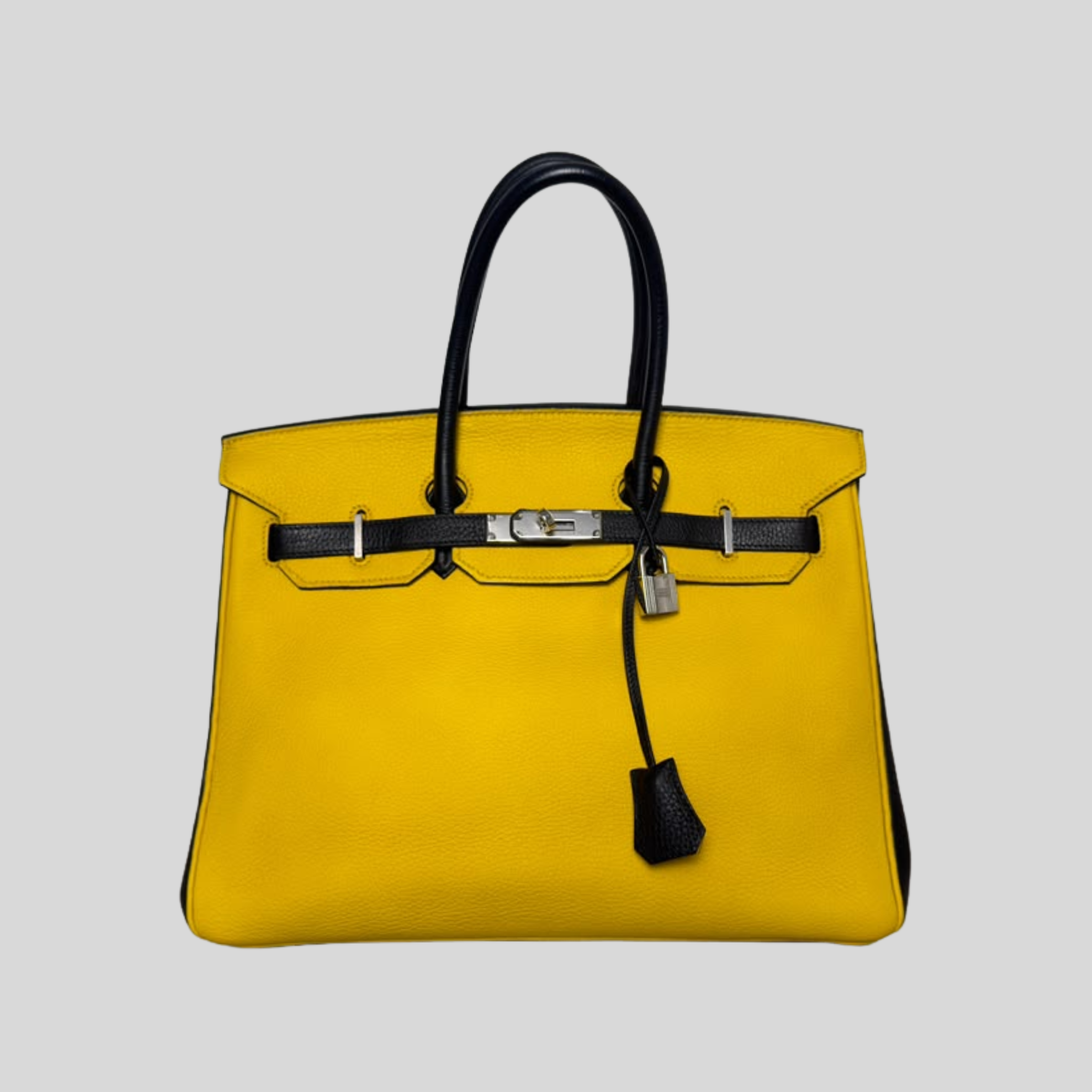 Randolph Goods | Hermès Birkin 35 HSS Black/Yellow Togo Leather Palladium Hardware