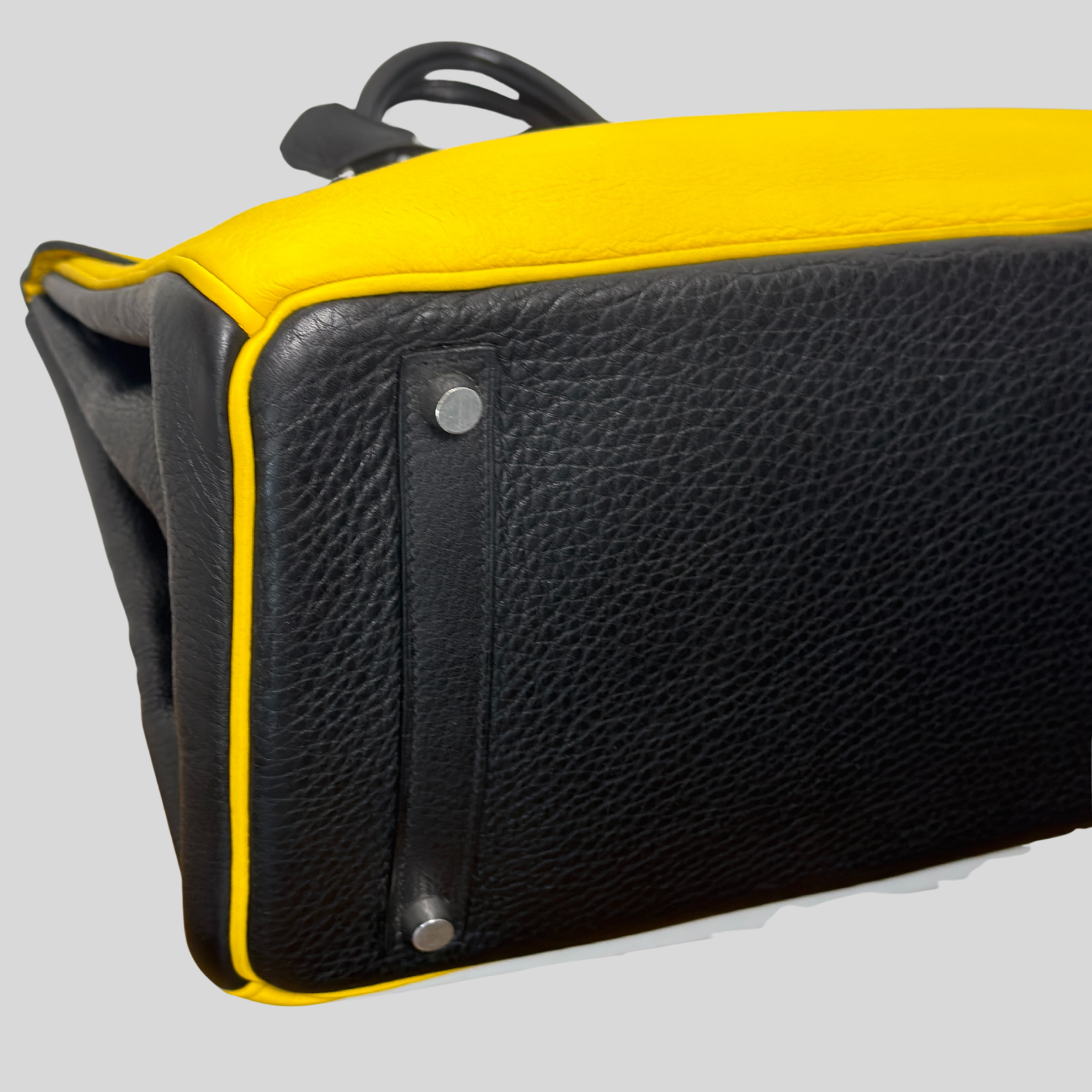 Randolph Goods | Hermès Birkin 35 HSS Black/Yellow Togo Leather Palladium Hardware