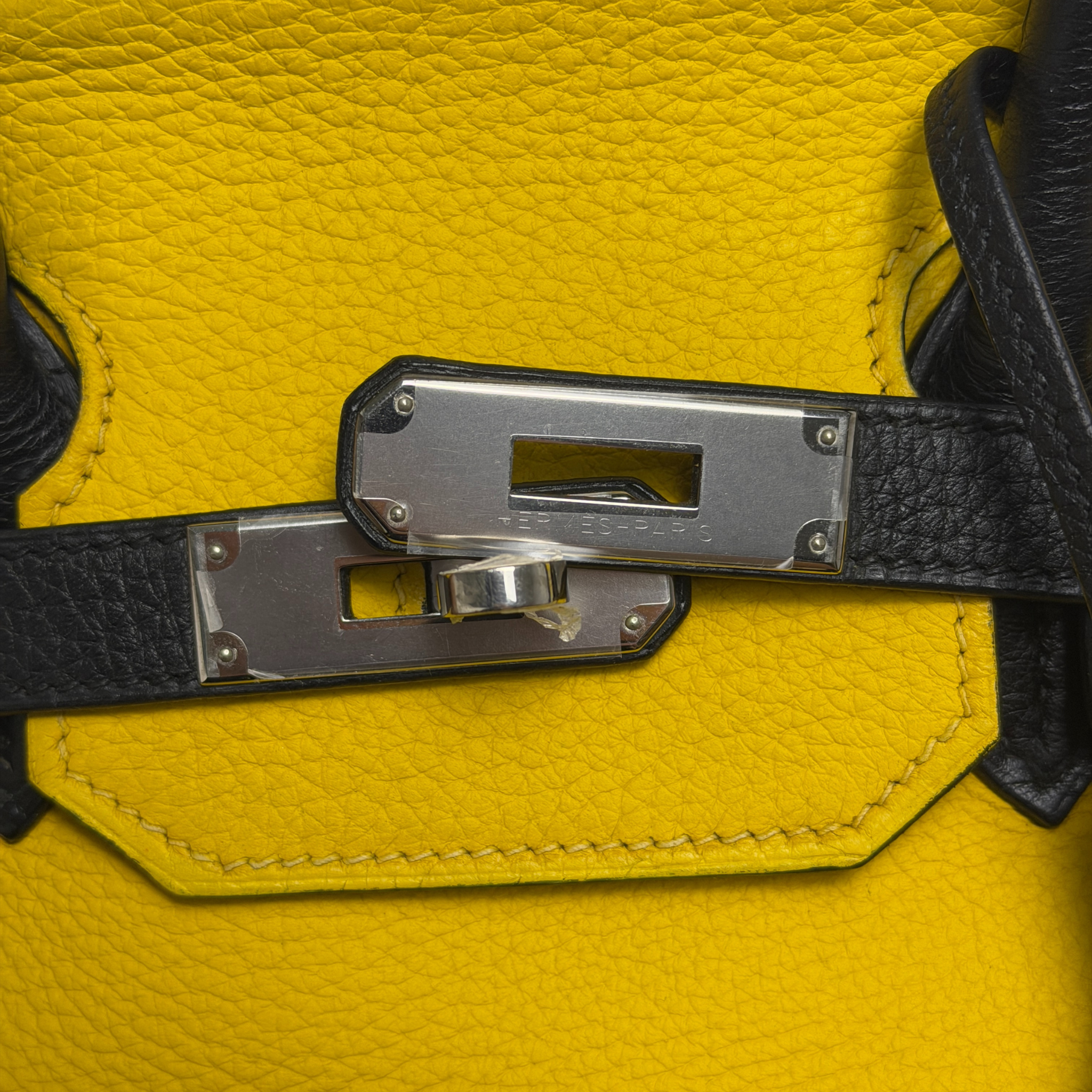 Randolph Goods | Hermès Birkin 35 HSS Black/Yellow Togo Leather Palladium Hardware