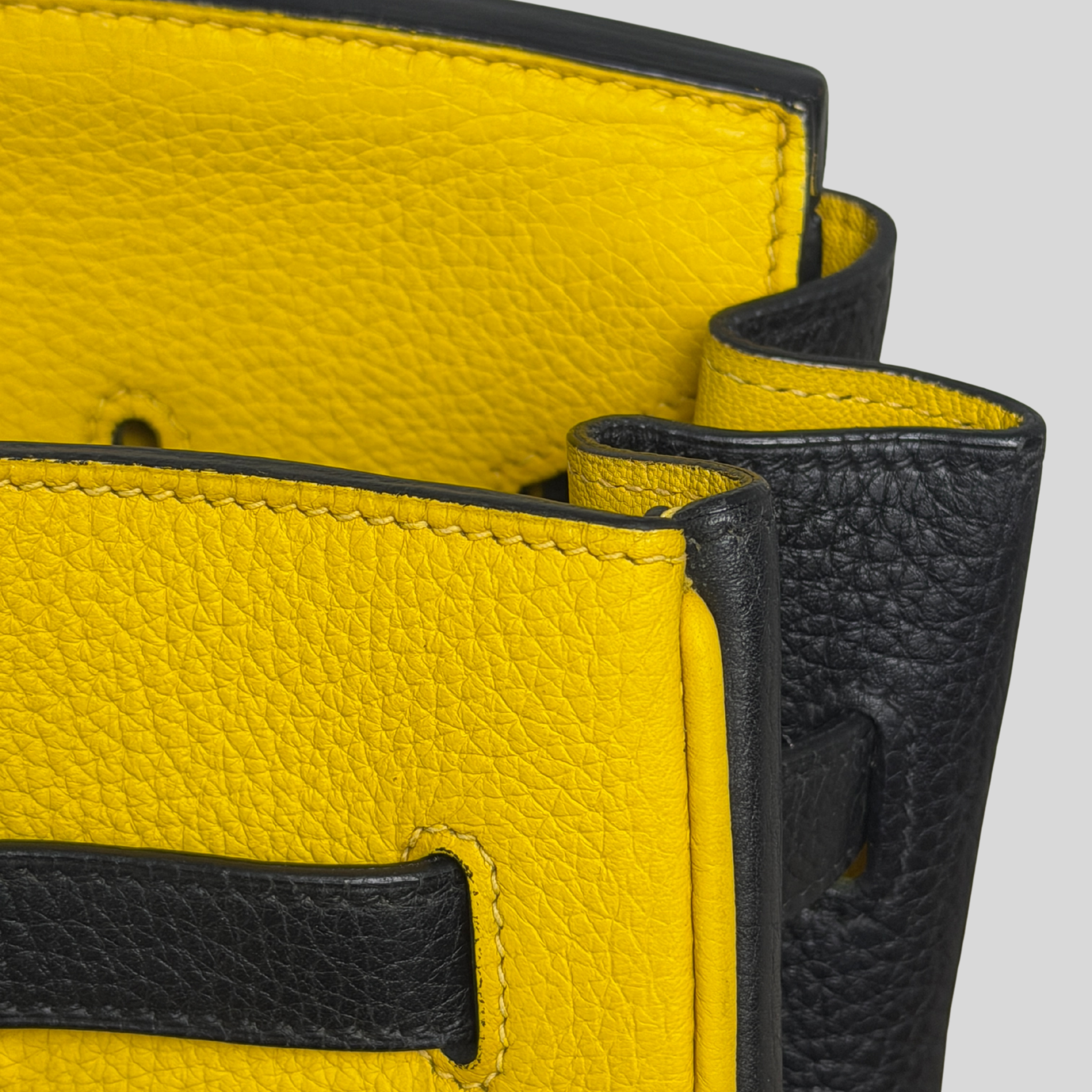 Randolph Goods | Hermès Birkin 35 HSS Black/Yellow Togo Leather Palladium Hardware