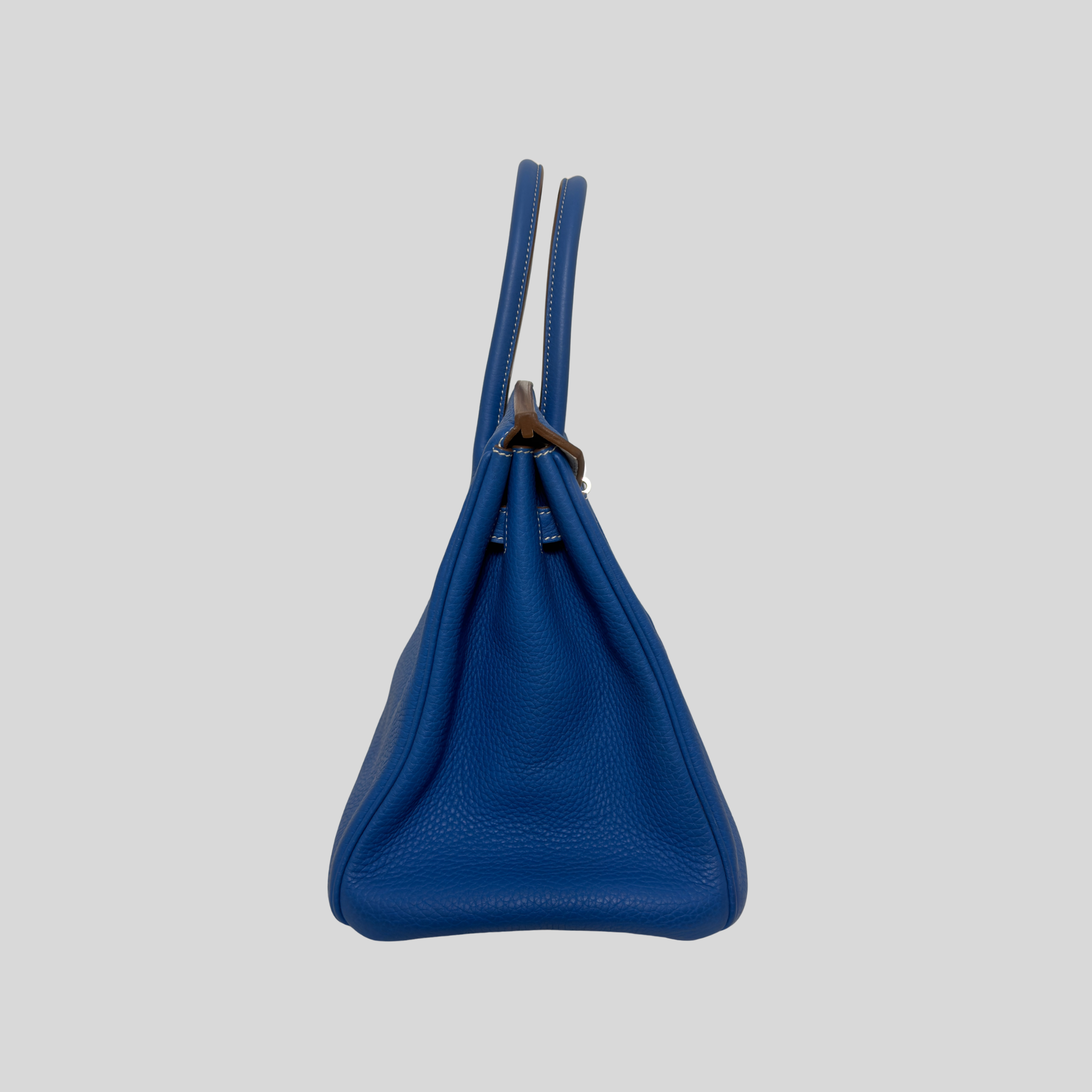 Randolph Goods | Hermès Birkin 35 Limited Edition “Éclat” Bleu Mykonos/Blanc Clemence Leather Palladium Hardware
